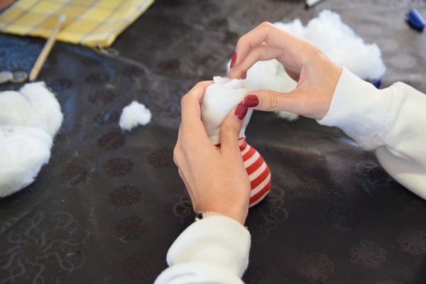 Workshop - fazer bonecos com tecidos. Orientado pela Donaldeia 