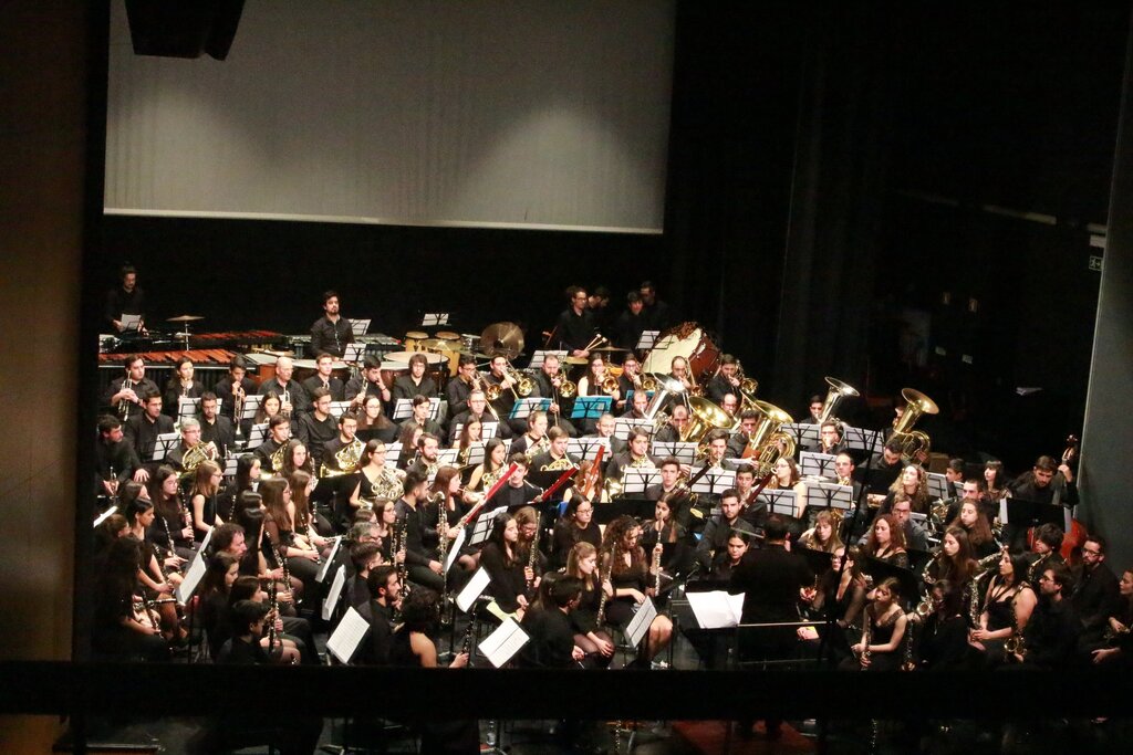 Banda Recreativa União Pinheirense em concerto no Cineteatro Alba