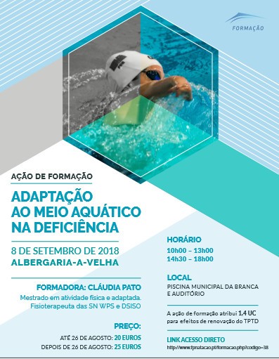 Município organiza formação sobre Adaptação ao Meio Aquático na Deficiência