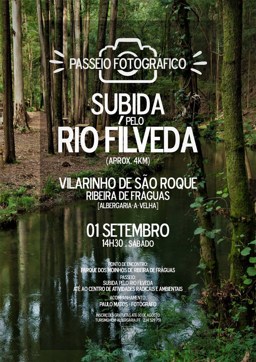Passeio fotográfico pelo leito do Rio Fílveda