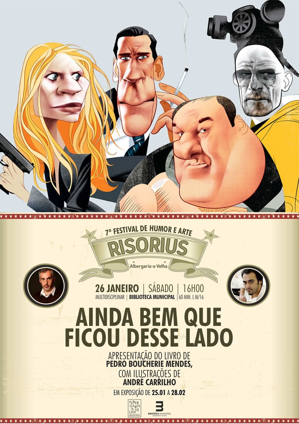 Pedro Boucherie Mendes e André Carrilho apresentam novo livro no Festival Risorius