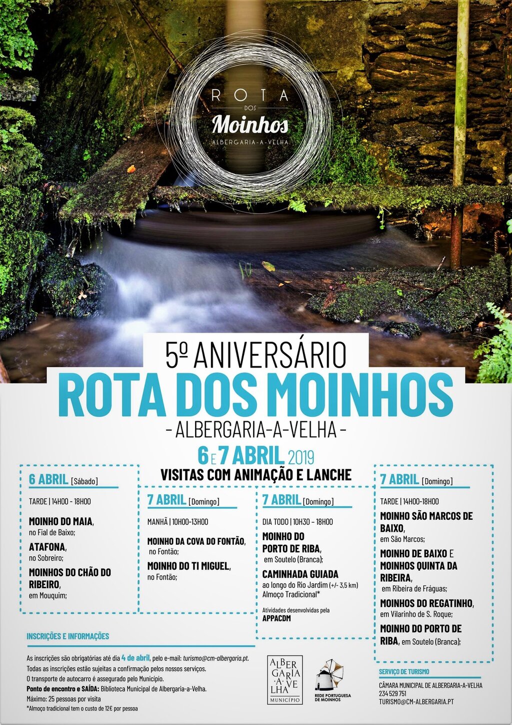 Visitas guiadas, degustações e jogos tradicionais no quinto aniversário da Rota dos Moinhos